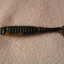 Berkley Flex Rib Shad 3.5″-jigit, Väri:Clear Gold Black, 100g